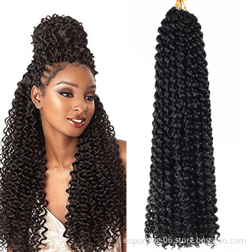 18 inch Passion Twist Crochet Hair Extension Synthetic Fiber Curly Ombre Color Crochet Hair